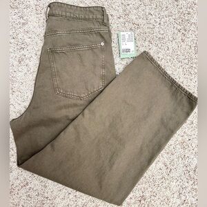 Women’s H&M Divided Jeans Brown 754126 High Waisted Wide Leg Loose Fit Size 6